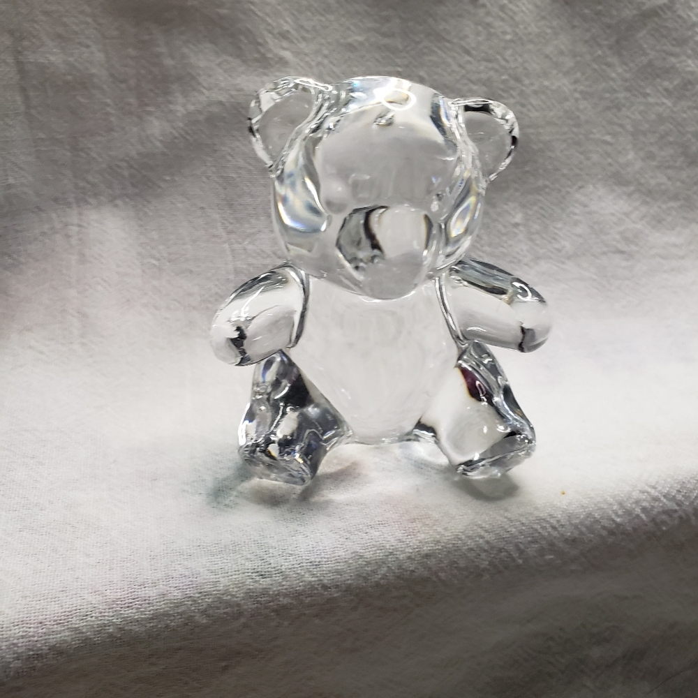 Vintage Oneida 24% Lead Crystal Bear 1980's made in Korea